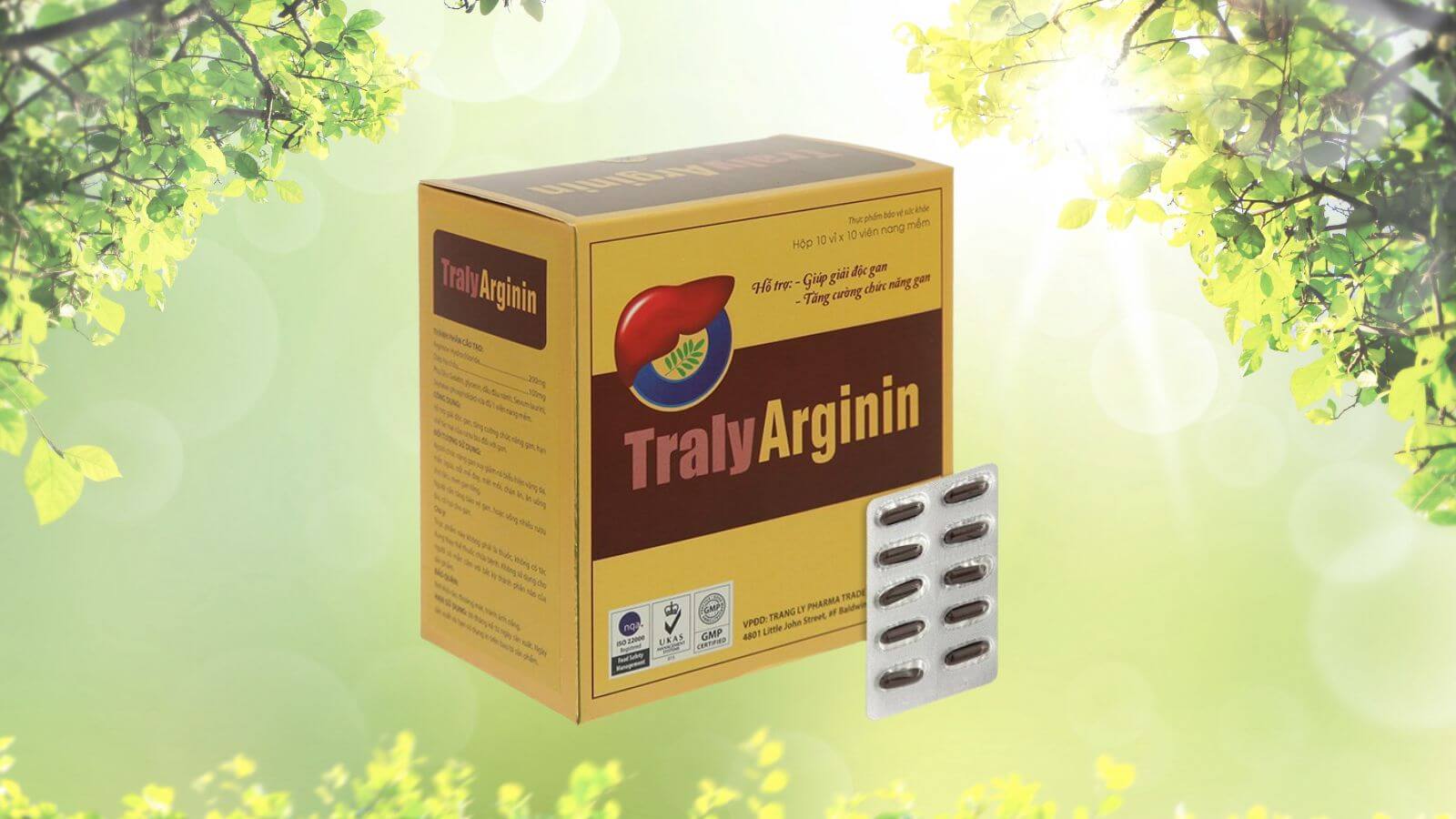 TralyArginin lọt top thực phẩm chức năng bổ gan Arginin bán chạy 2024