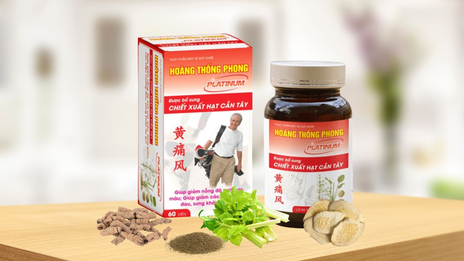 Ho&agrave;ng Thống Phong Platinum bổ sung th&ecirc;m chiết xuất hạt cần t&acirc;y, tăng hiệu quả hỗ trợ bệnh