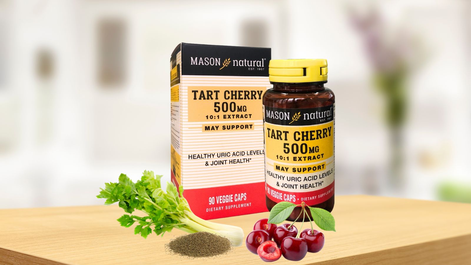 Mason Natural Tart Cherry 500mg chứa th&agrave;nh phần tự nhi&ecirc;n, an to&agrave;n