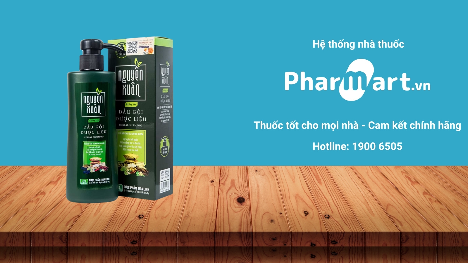 Dầu gội Nguyên Xuân xanh lá (dưỡng tóc)