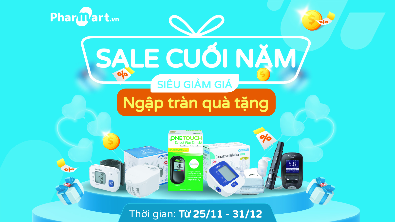 Sale lớn cuối năm “Siêu giảm giá, ngập tràn quà tặng” chỉ có duy nhất tại Pharmart.vn