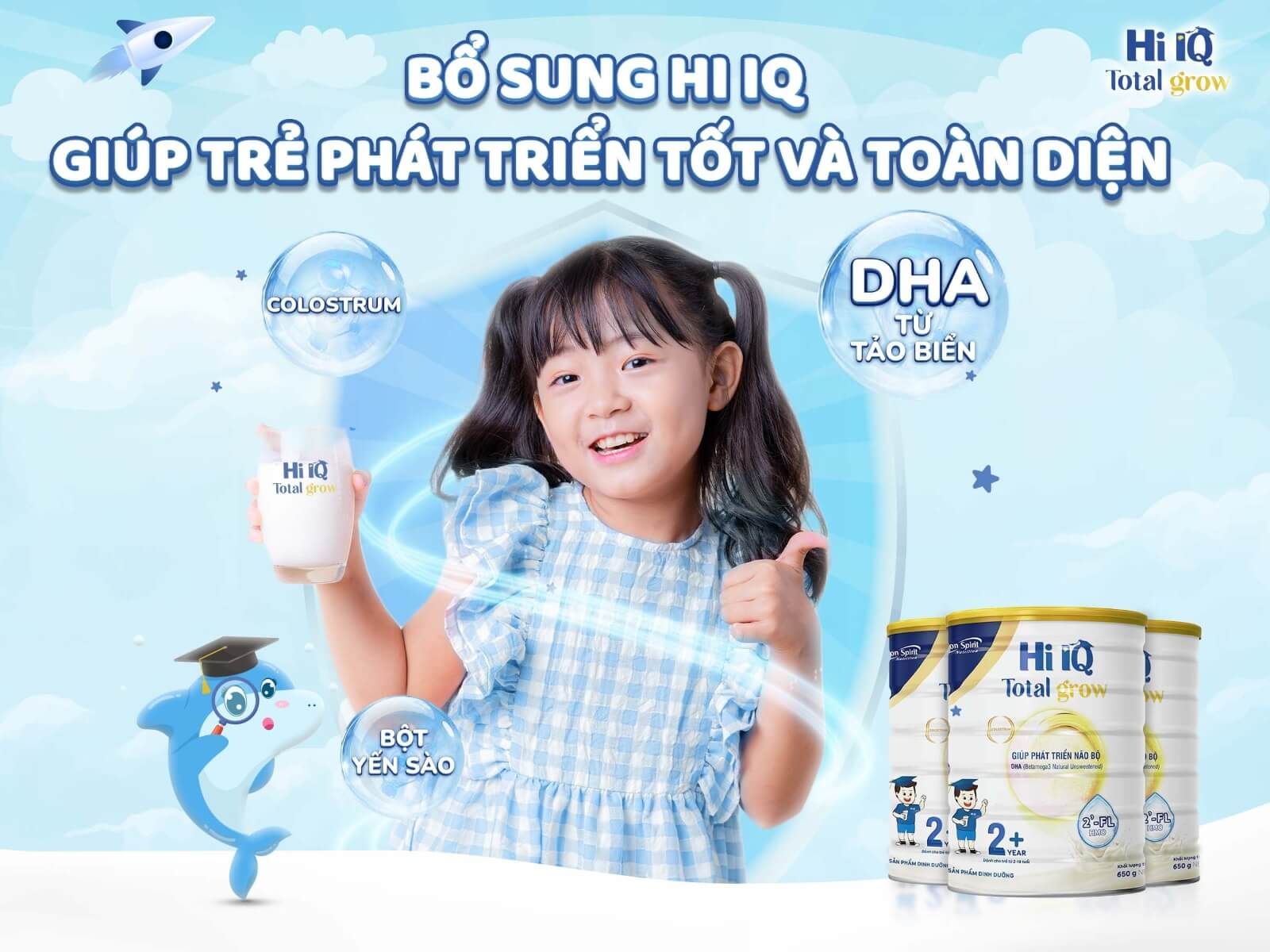 Bổ sung Hi IQ giúp trẻ phát triển tốt và toàn diện
