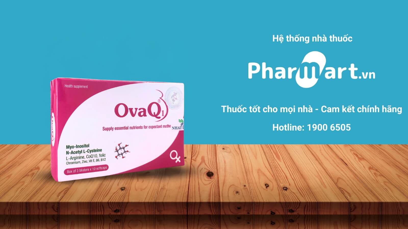 OvaQ1 hộp 30 viên - Thuốc bổ trứng giúp tăng khả năng thụ thai