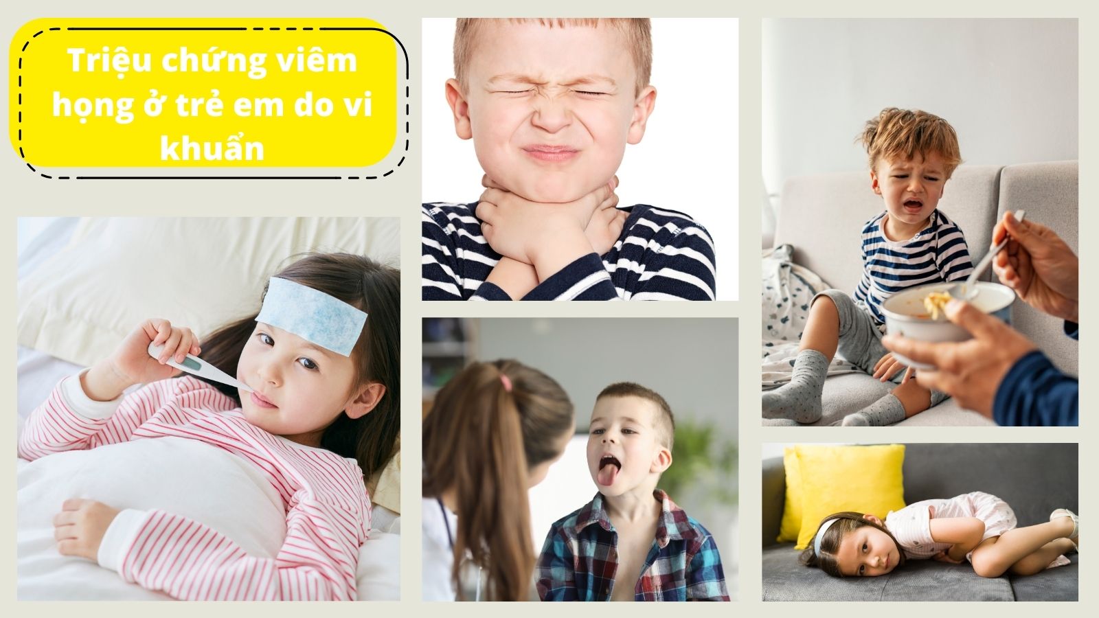 Các triệu chứng điển hình viêm họng do vi khuẩn ở trẻ em