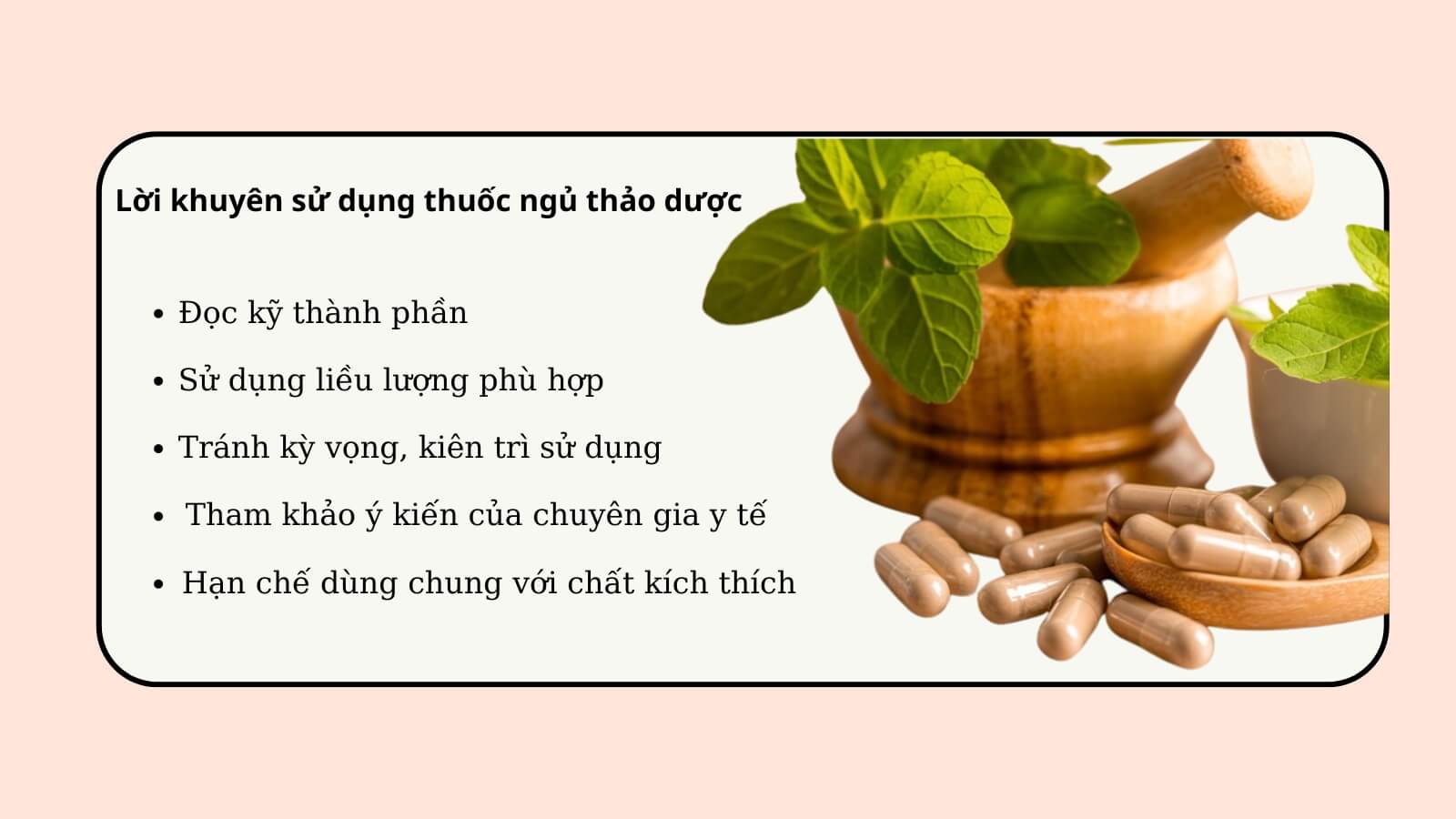 Lời khuyên khi sử dụng thuốc ngủ thảo dược
