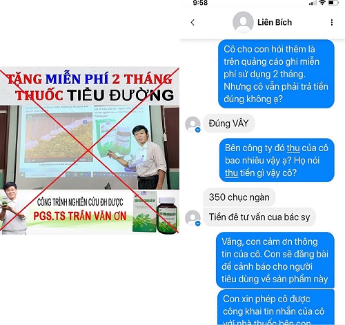 Tin nhắn lừa đảo khách hàng mua sản phẩm giả DK-Betics