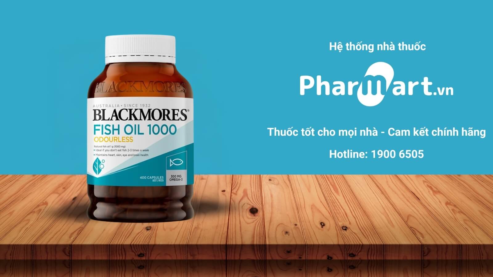 Blackmores Odourless Fish Oil 1000mg - Dầu cá Úc không mùi