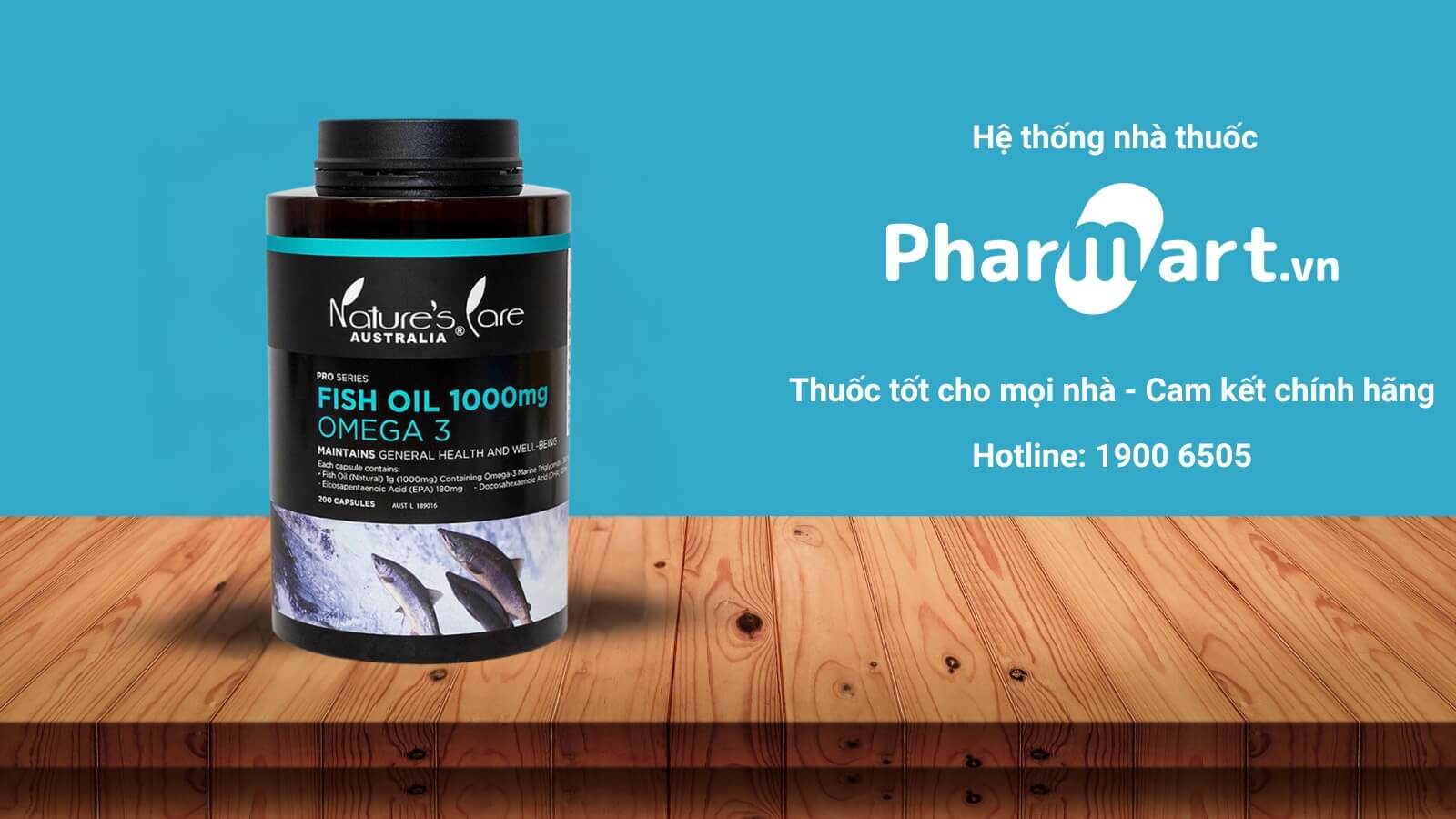 Dầu cá Úc Fish Oil 1000mg Omega 3 Nature's Care