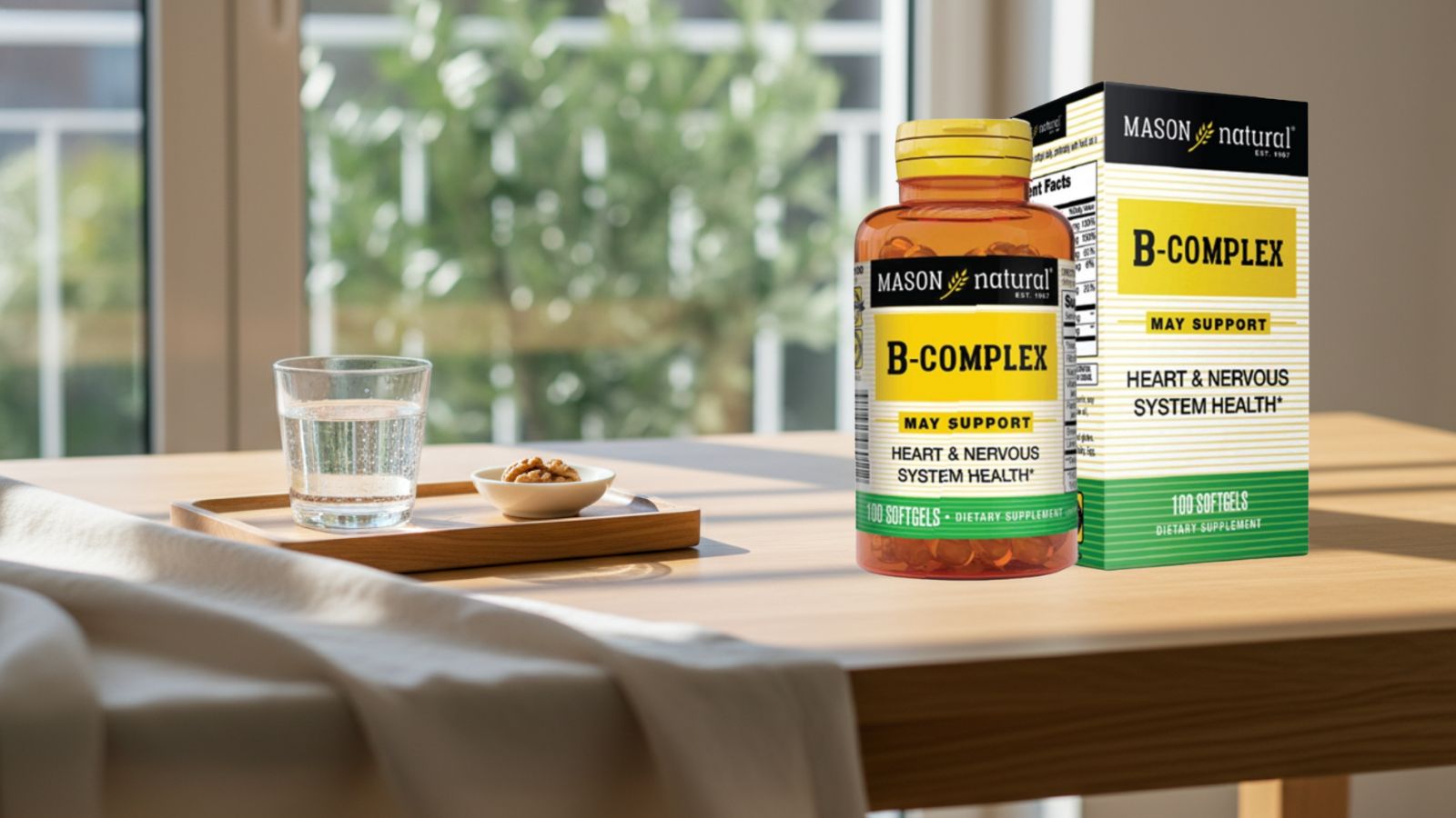 Mason Natural B-Complex hỗ trợ hệ thần kinh, tim mạch