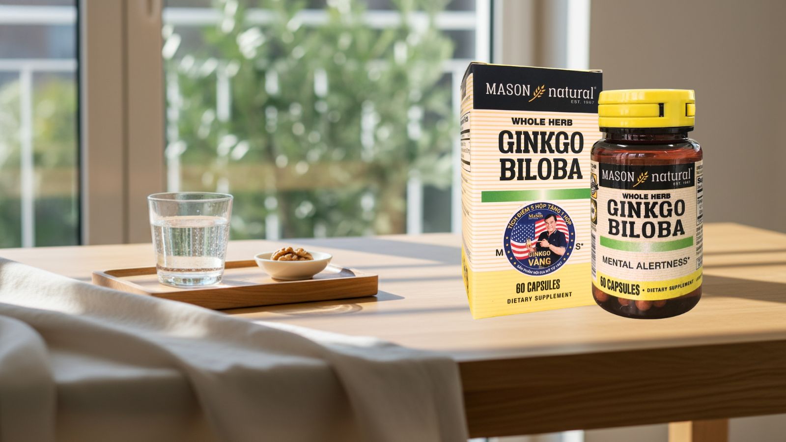 Mason Natural Ginkgo Biloba hỗ trợ tăng cường trí nhớ