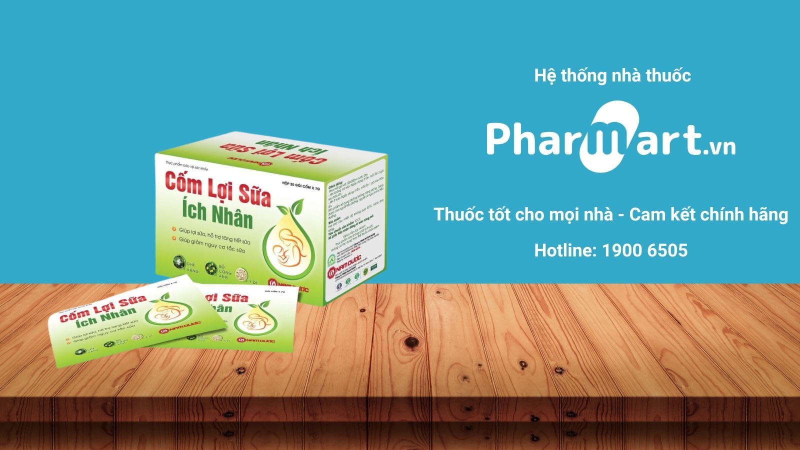 Cốm lợi sữa Ích nhân từ thảo dược tự nhiên.