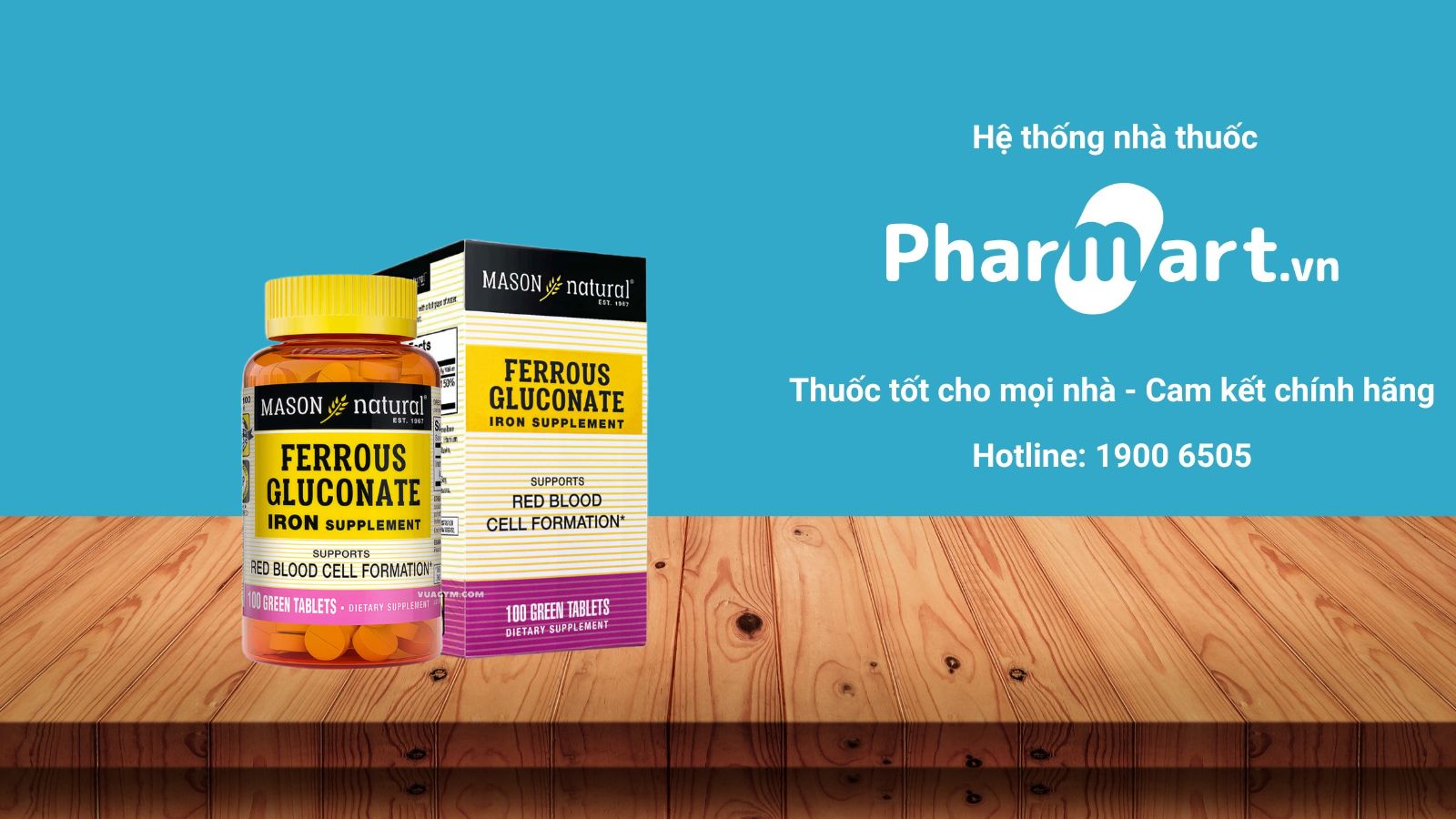 Sắt hữu cơ Mason Natural Ferrous Gluconate
