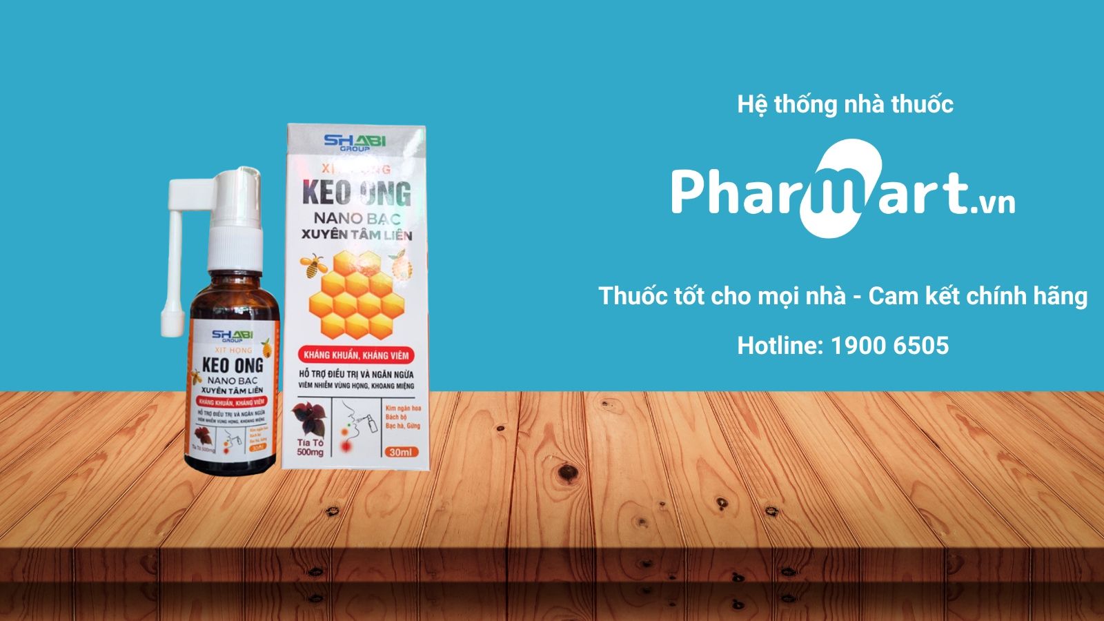 Xịt họng Keo ong Nano bạc Shabiphar