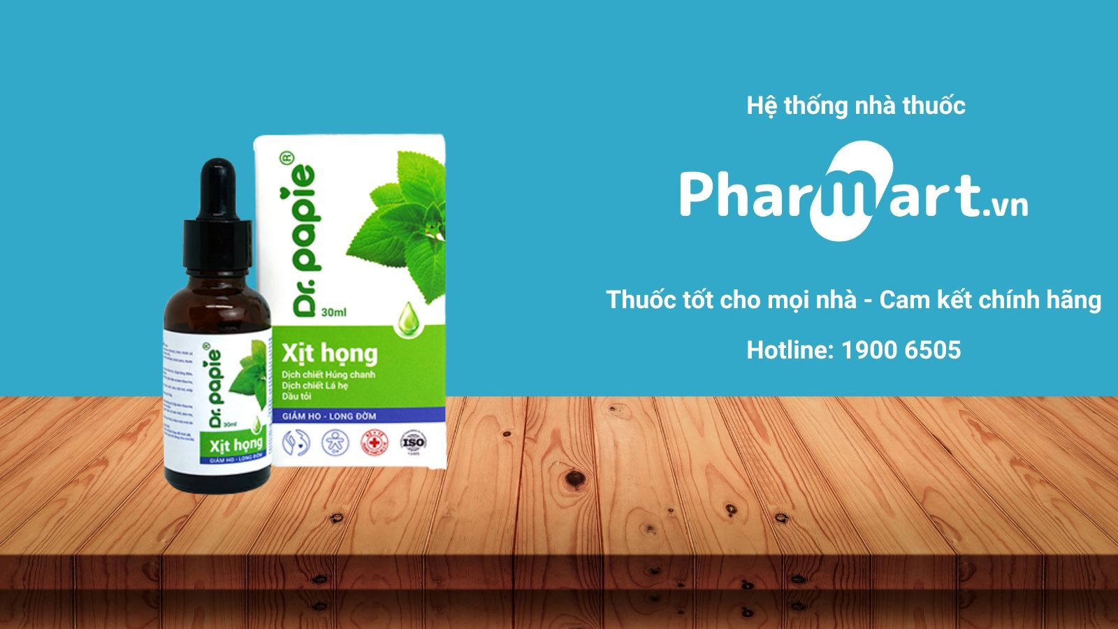 Xịt họng thảo dược Dr.Papie 30ml
