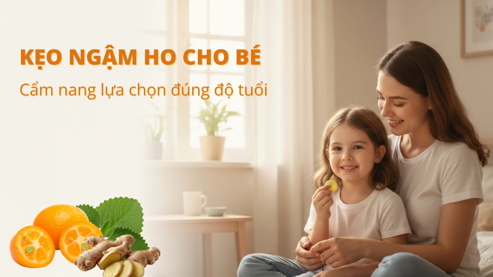 Ba mẹ chỉ nên dùng kẹo ngậm ho cho bé từ 3 tuổi trở lên