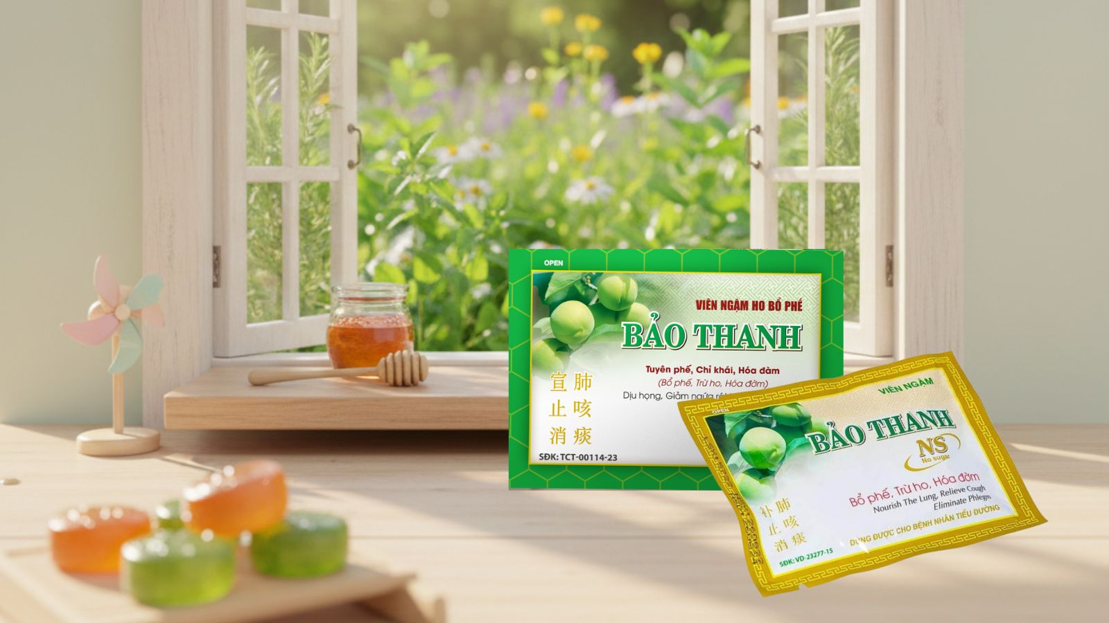 Viên ngậm Bảo Thanh bổ phế hóa đờm trừ ho