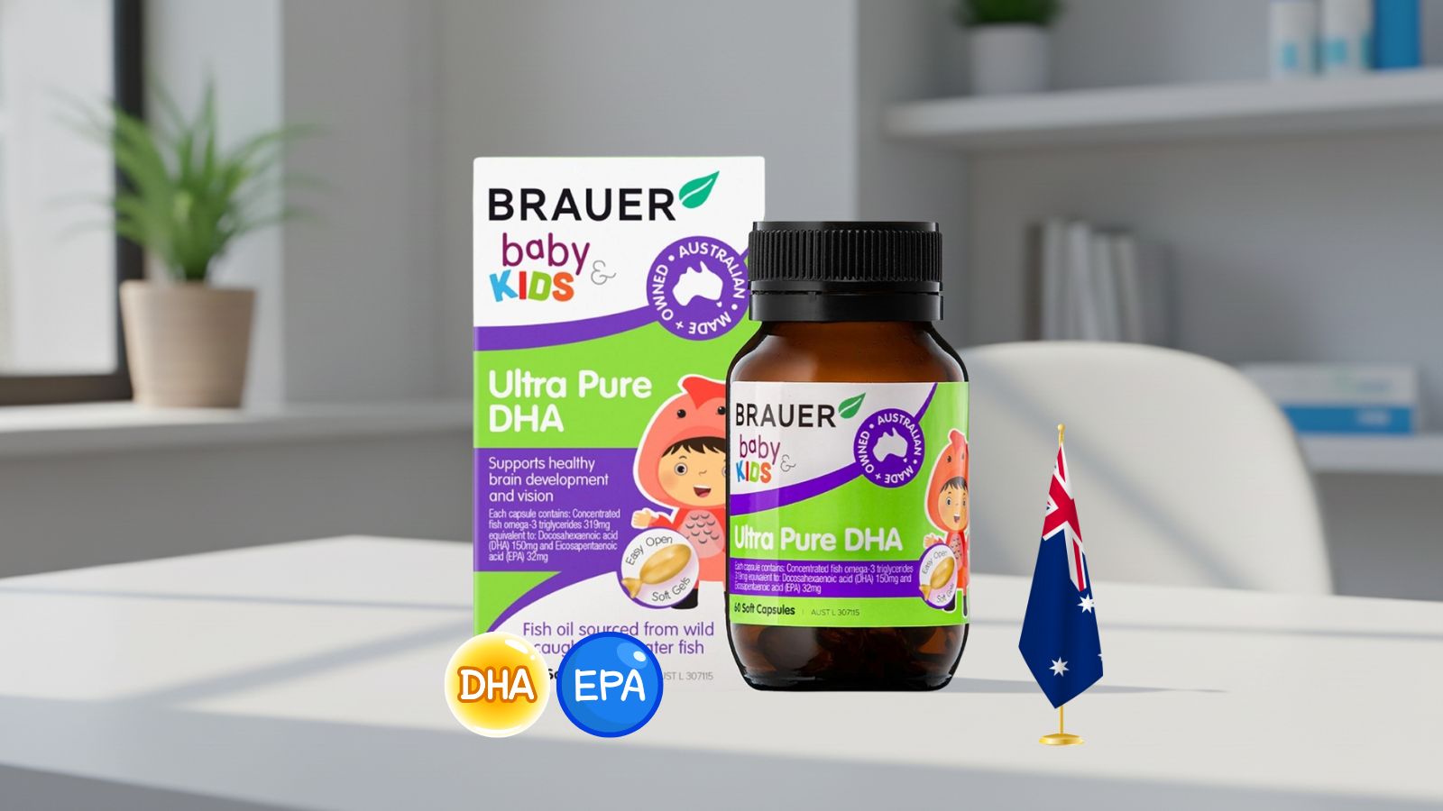 Brauer Baby Kids Ultra Pure DHA sử dụng được cho trẻ từ 7 tháng tuổi