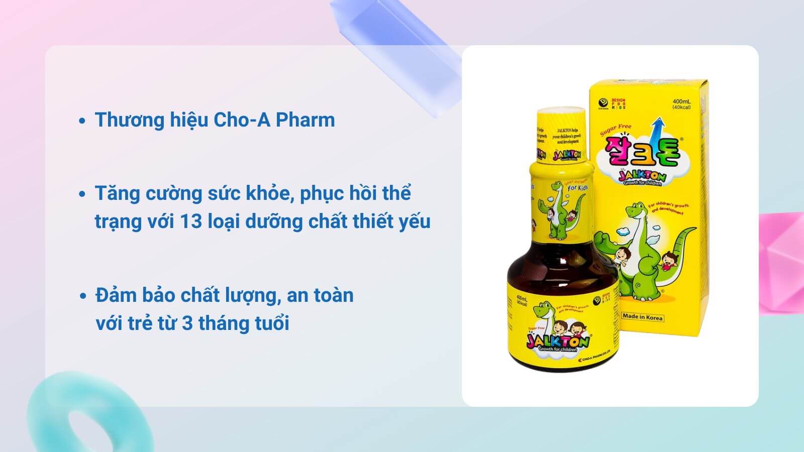 Siro Jalkton - vitamin tổng hợp Hàn Quốc với hương vị dâu tây dễ uống
