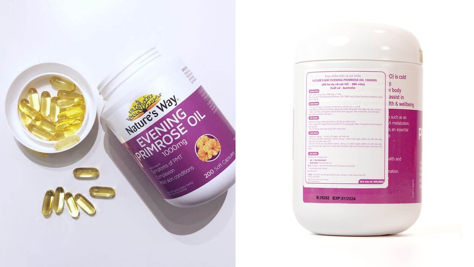 Nature’s Way Evening Primrose Oil 1000mg là một sản phẩm từ thương hiệu Nature’s Way của Úc