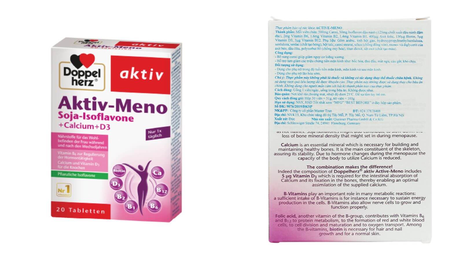 Active Meno là thực phẩm chức năng tới từ thương hiệu Doppelherz của Đức với hơn 100 năm lịch sử