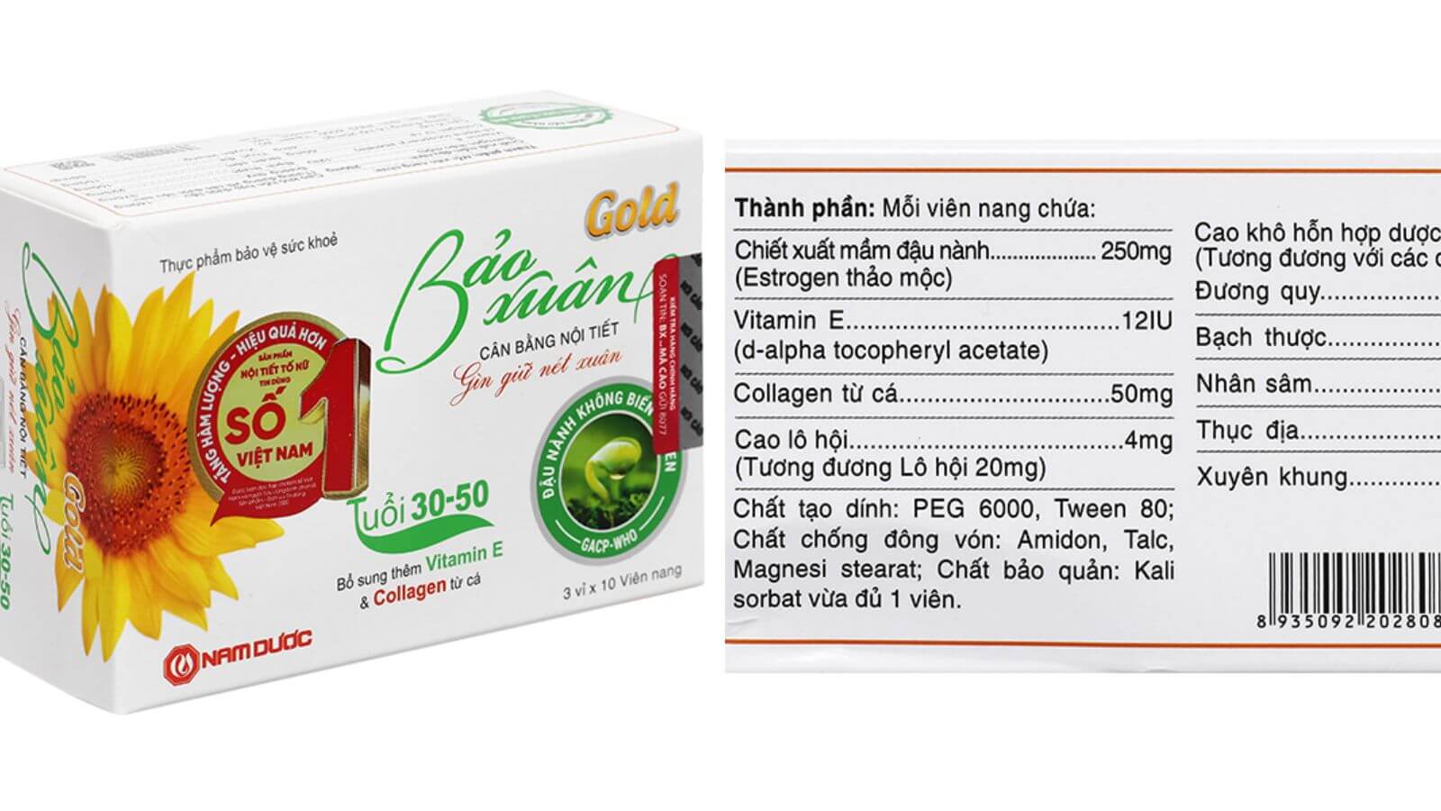 Bảo Xuân Gold được bào chế từ tinh chất mầm đậu nành