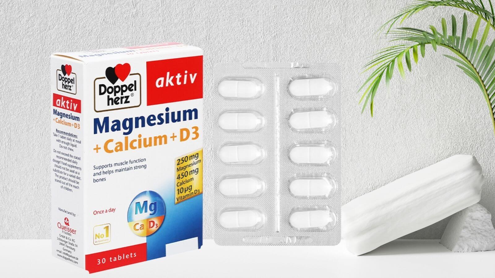 Viên uống Magnesium + Calcium + D3 Doppelherz khá nổi tiếng trên thị trường