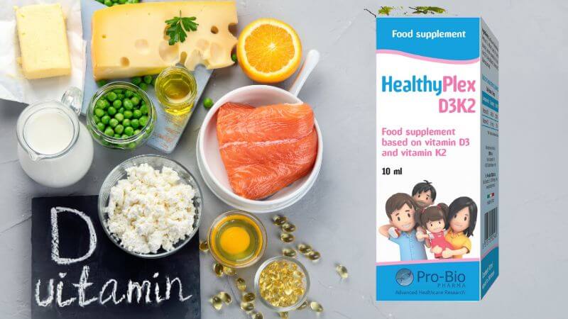 Healthy Plex D3K2 đến từ Italia bổ sung D3 K2 cho trẻ