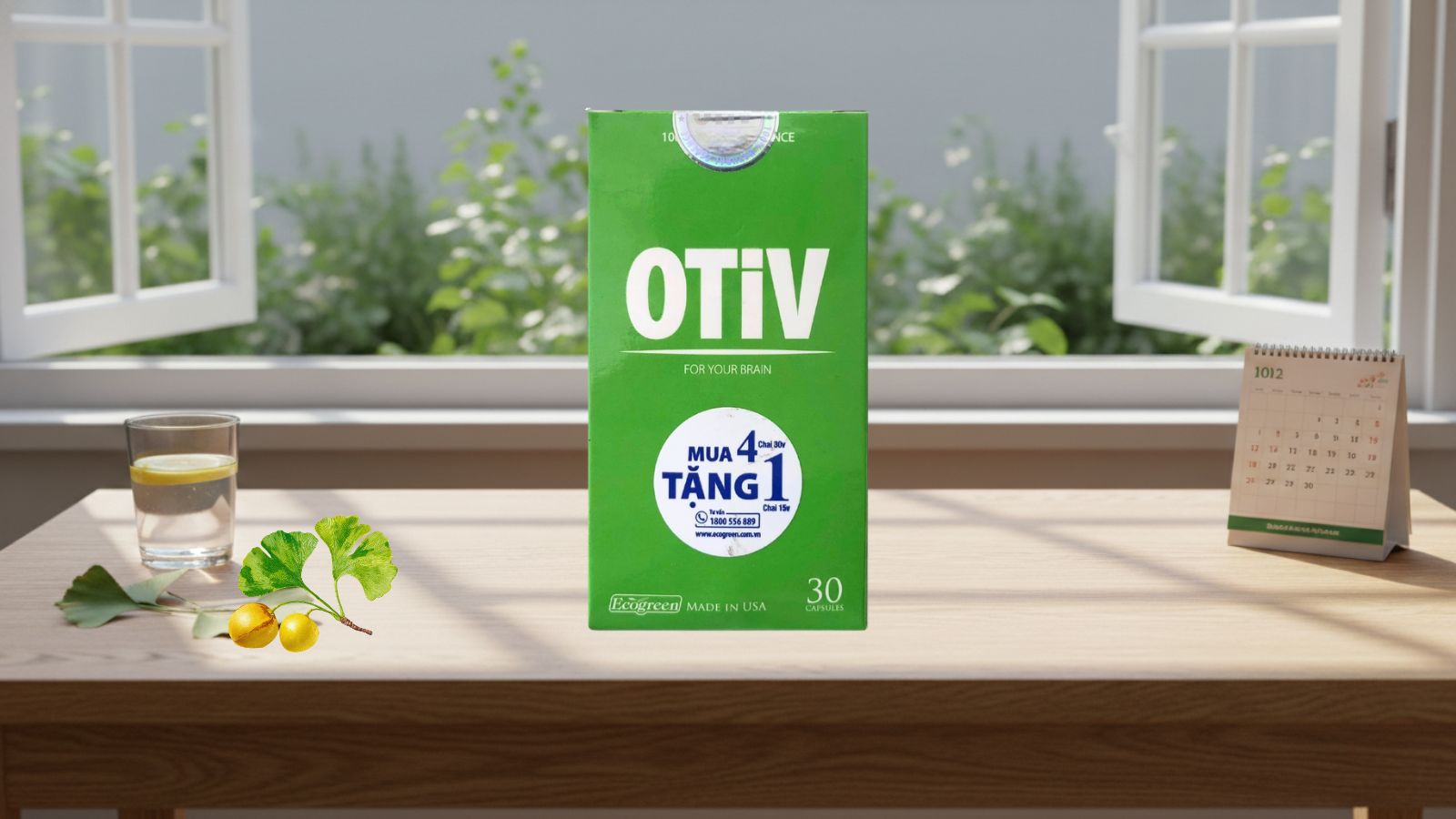 EcoGreen Otiv - Viên uống bổ não, tăng cường trí nhớ