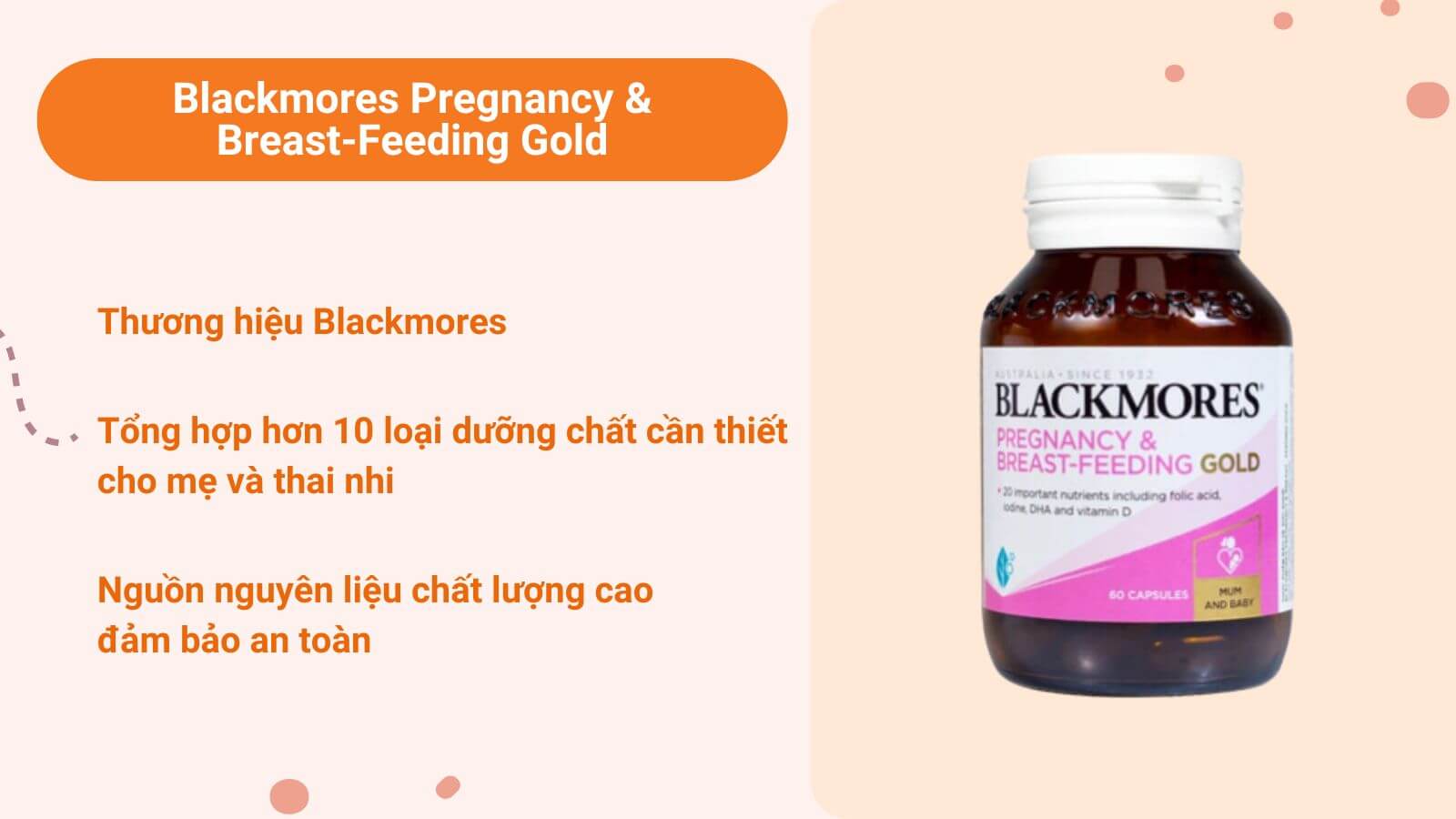Pregnancy & Breast-Feeding Gold có công thức chuẩn dành cho mẹ bầu