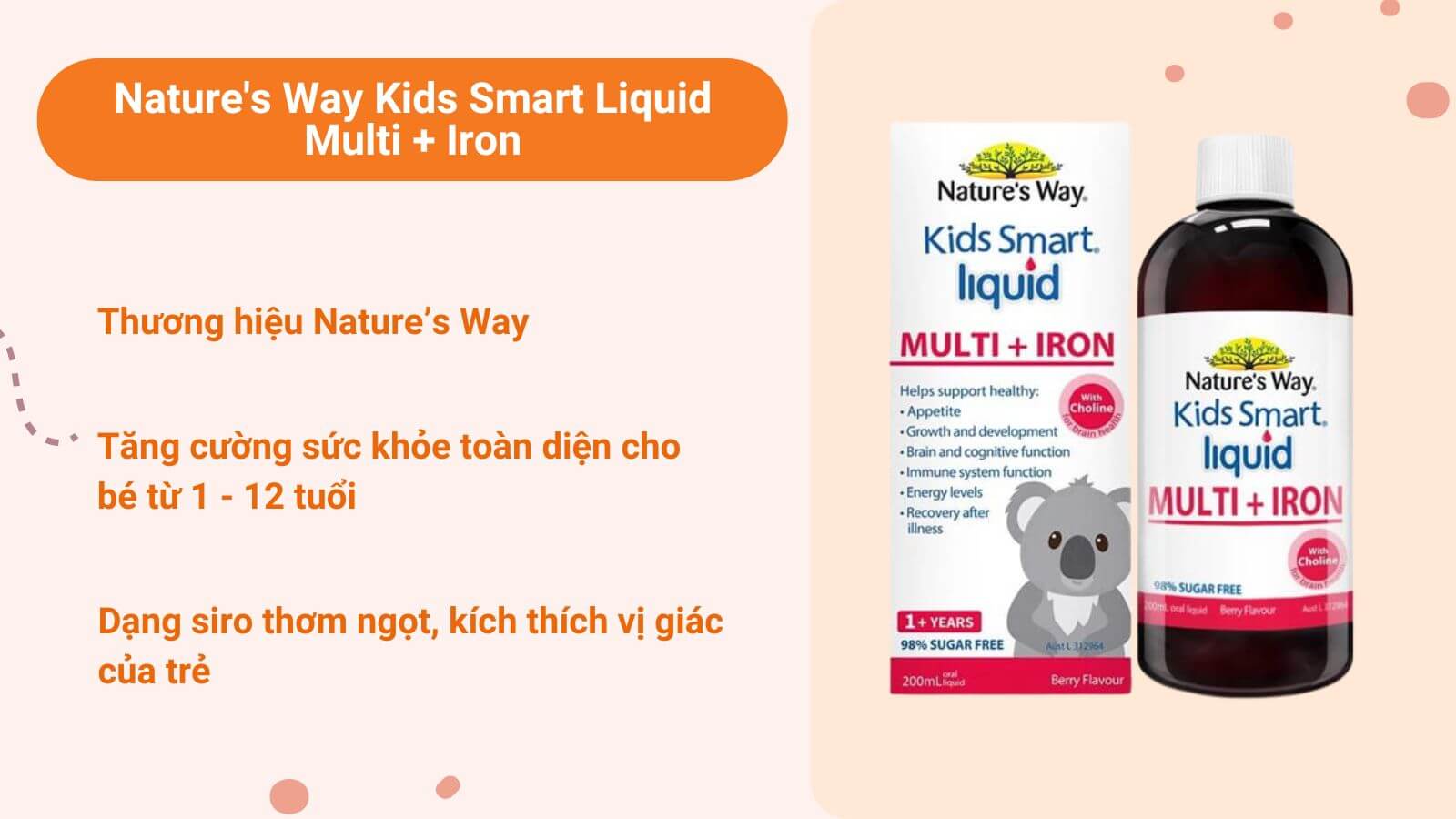 Kids Smart Liquid Multi + Iron
