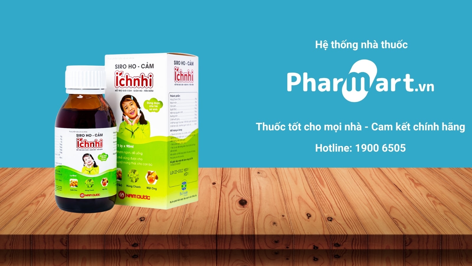 Siro ho Ích Nhi chứa thành phần tự nhiên lành tính