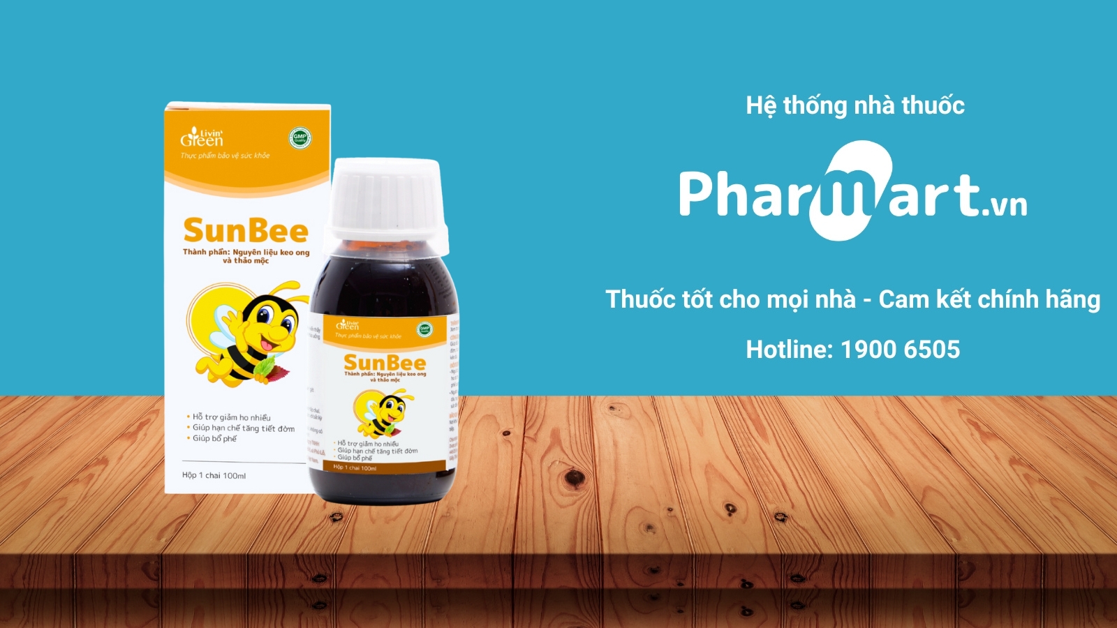 Siro ho Sunbee chiết xuất keo ong đậm đặc