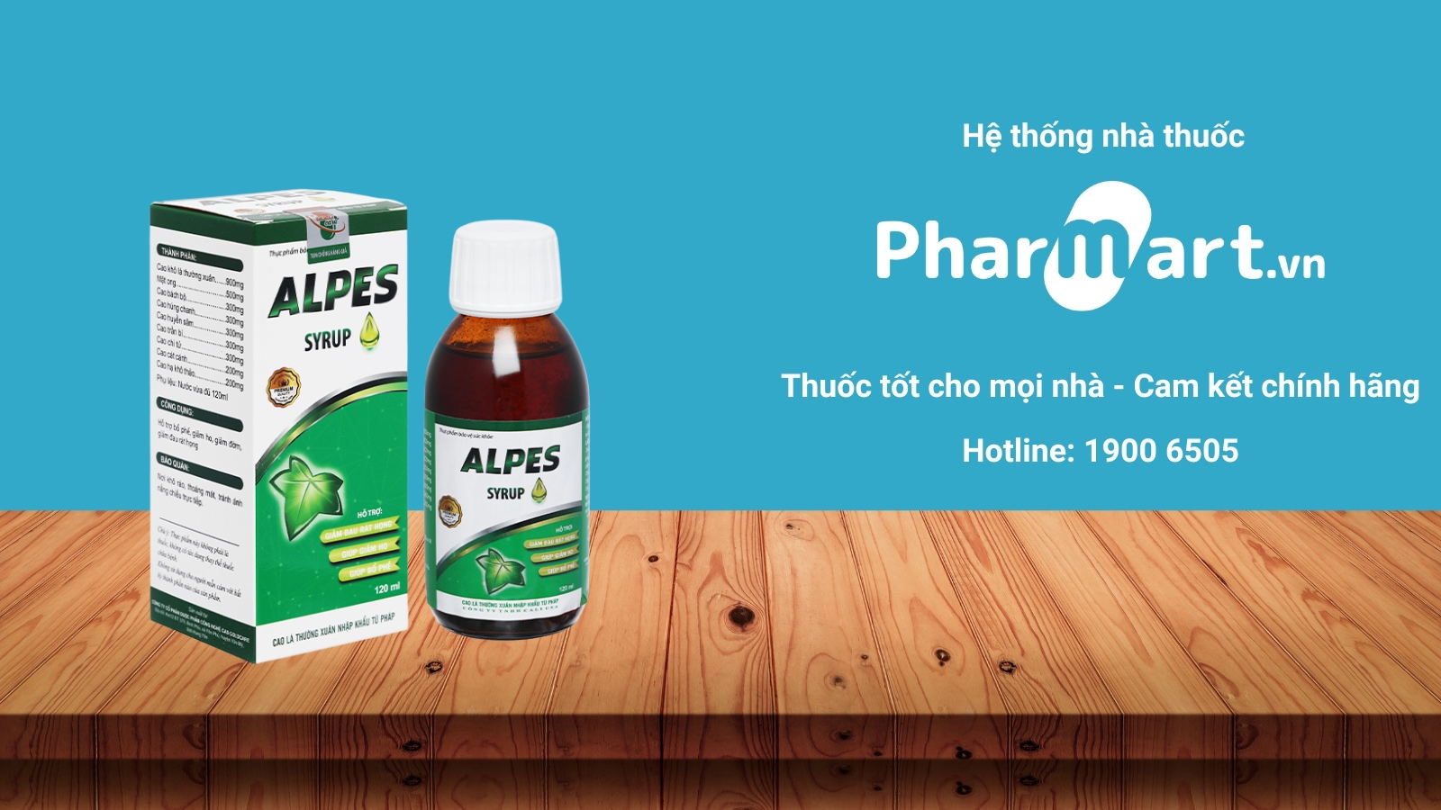 Siro ho Alpes chiết xuất nguyên liệu nhập khẩu từ Pháp