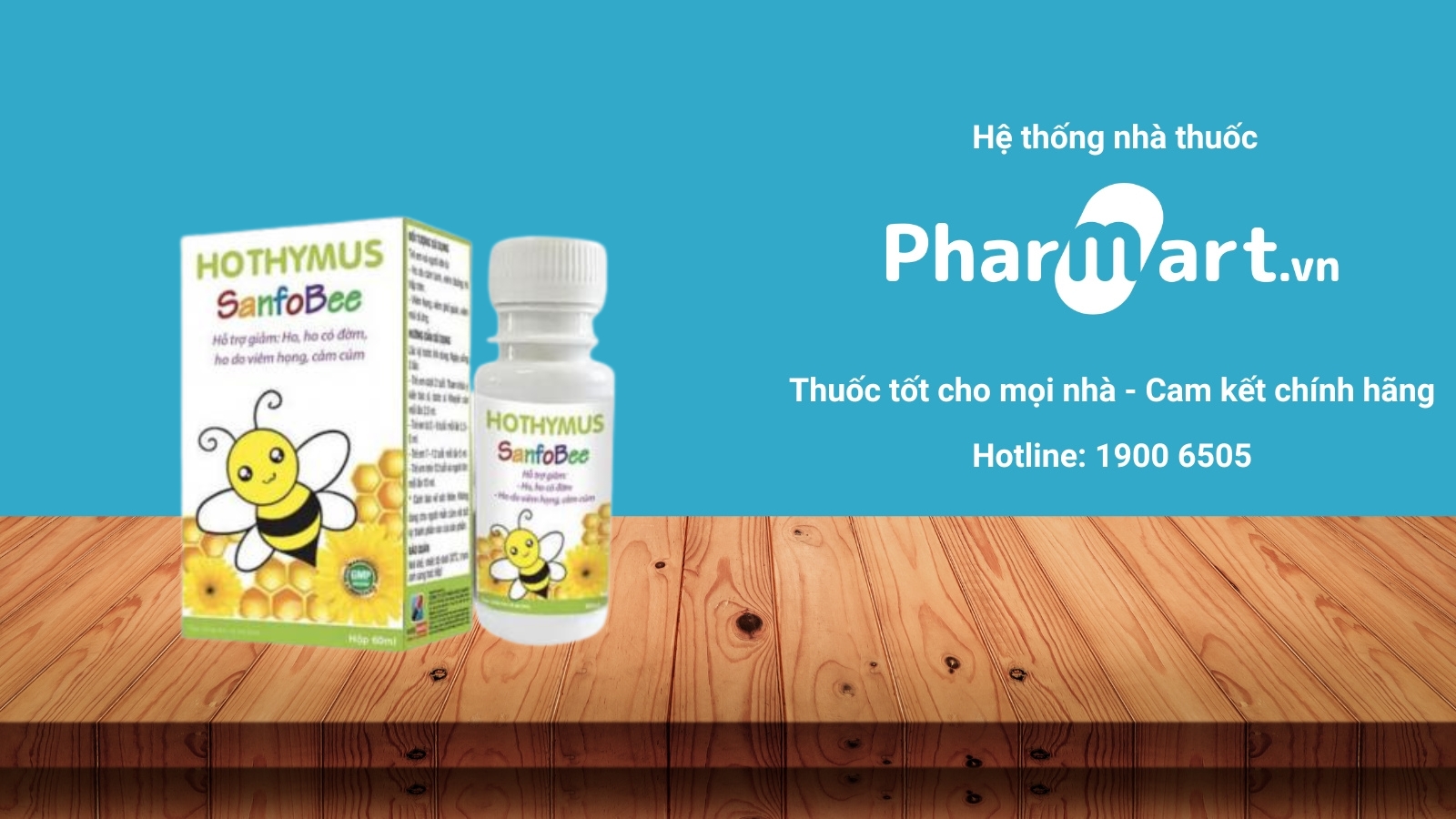 Siro ho Thymus Sanfobee thành phần thảo dược dịu nhẹ