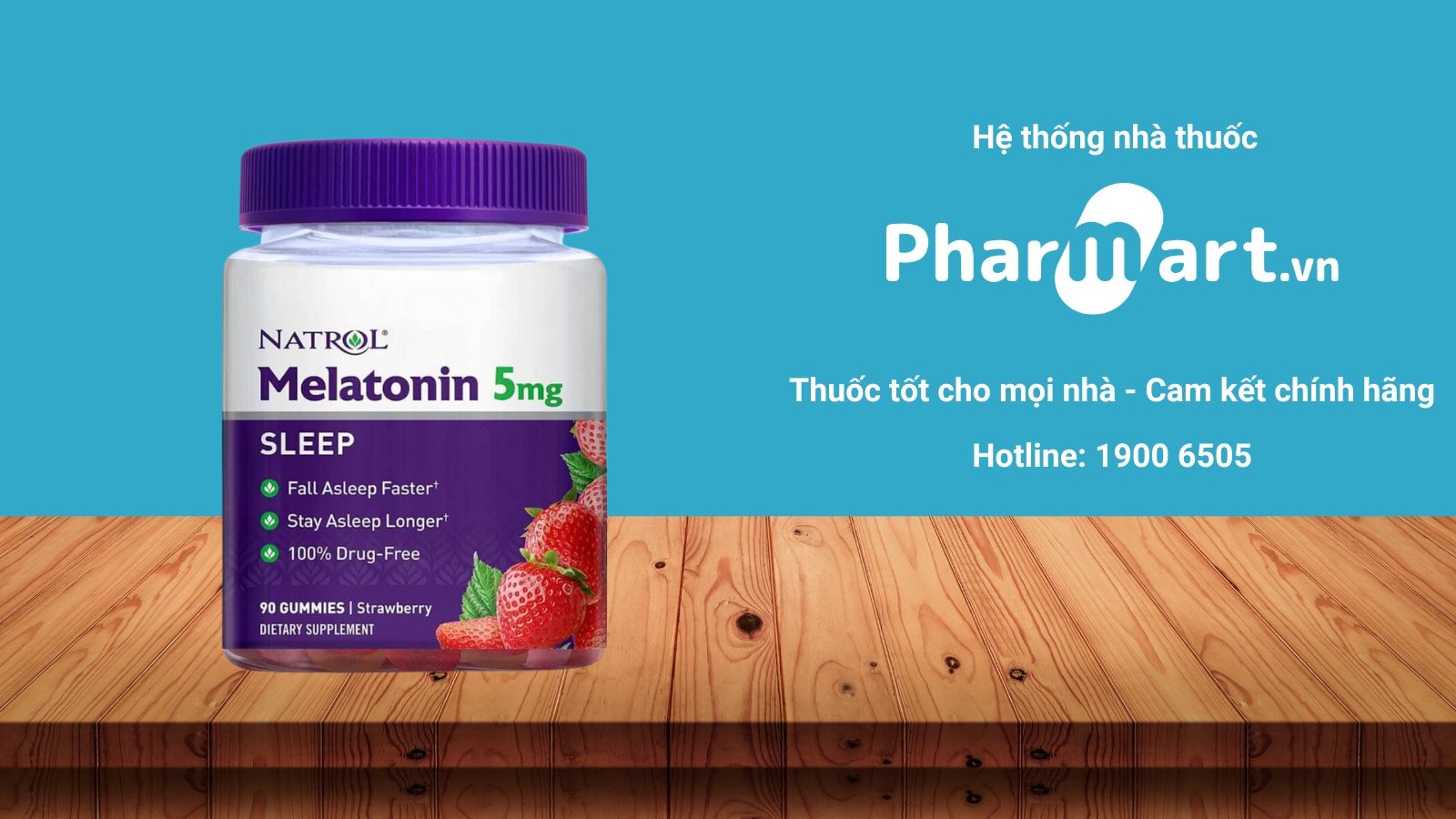 Hộp viên nhai Natrol Gummies – cải thiện giấc ngủ với dạng viên nhai tiện lợi