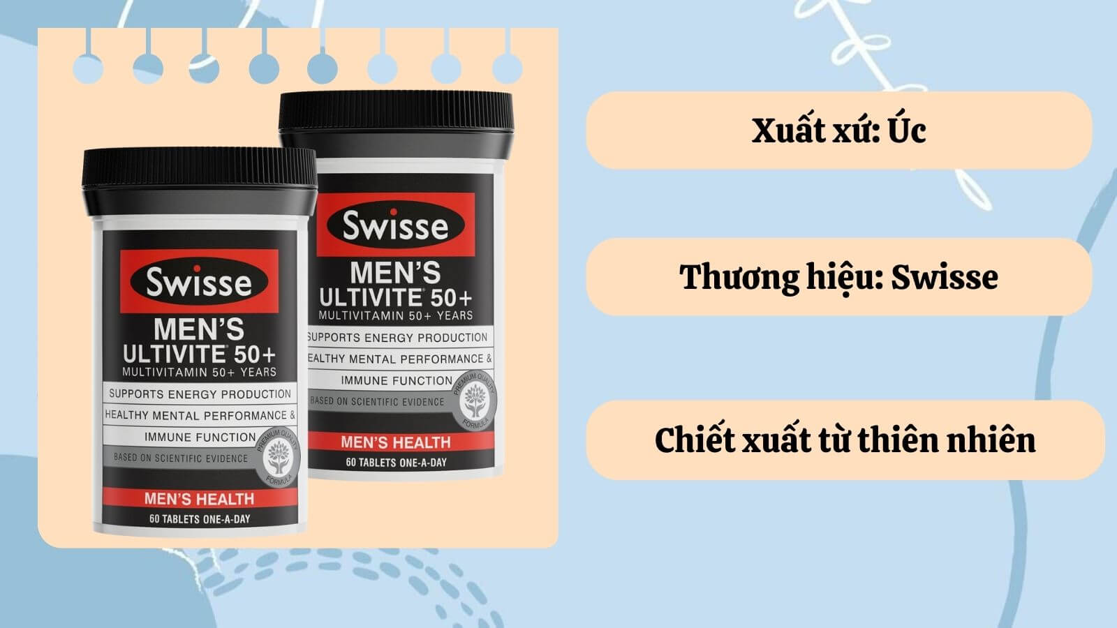 Sản phẩm Men’s Ultivite 50+ chất lượng cao có xuất xứ từ Úc