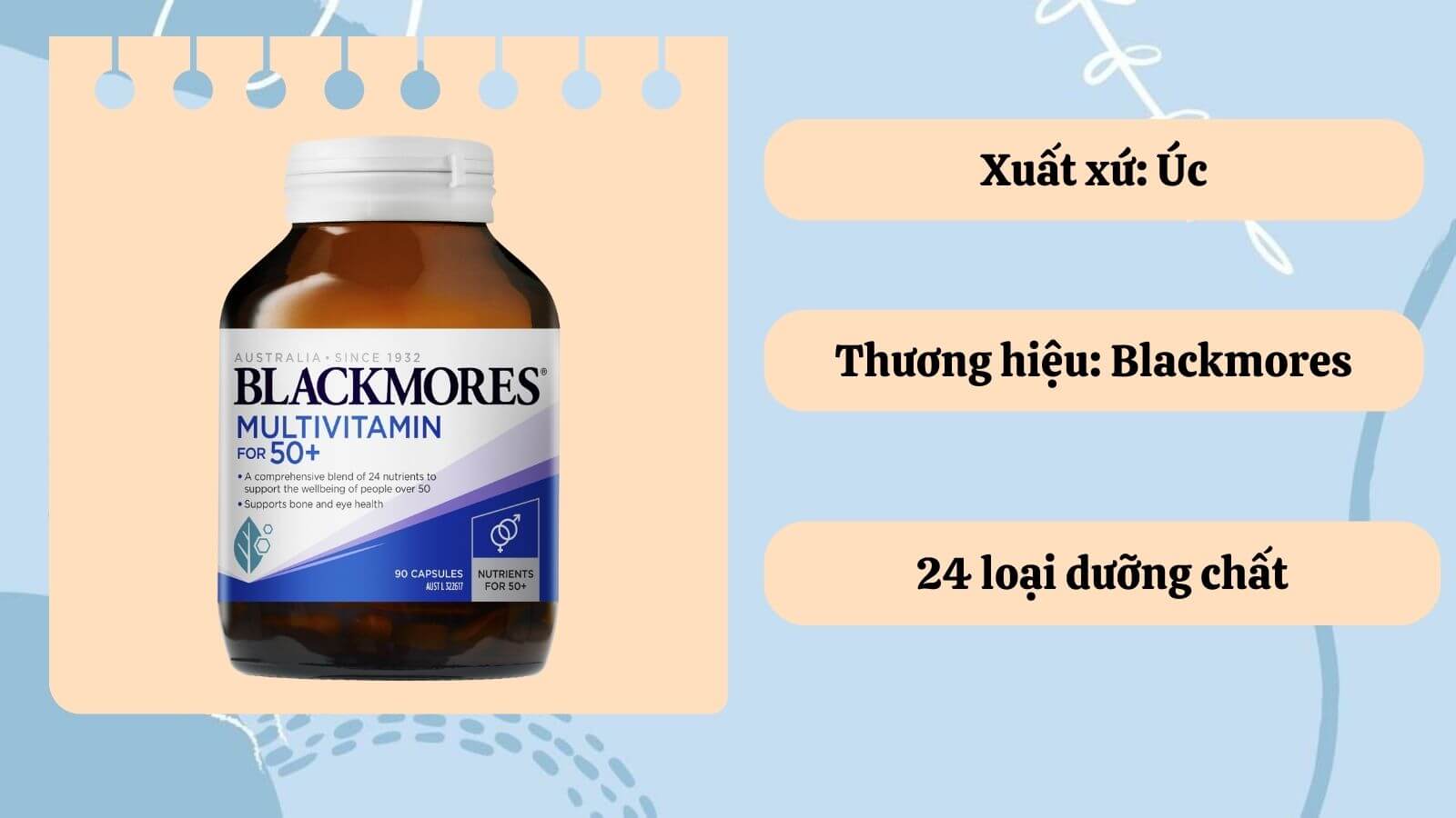 Viên uống Blackmores được nhiều người lớn tuổi tin dùng