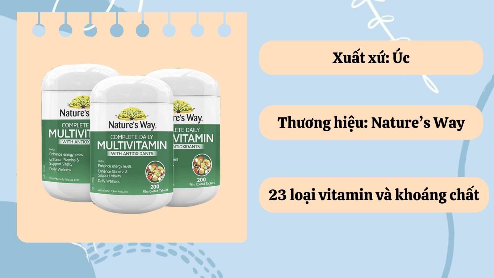 Viên uống hằng ngày Nature’s Way Complete Daily Multivitamin 
