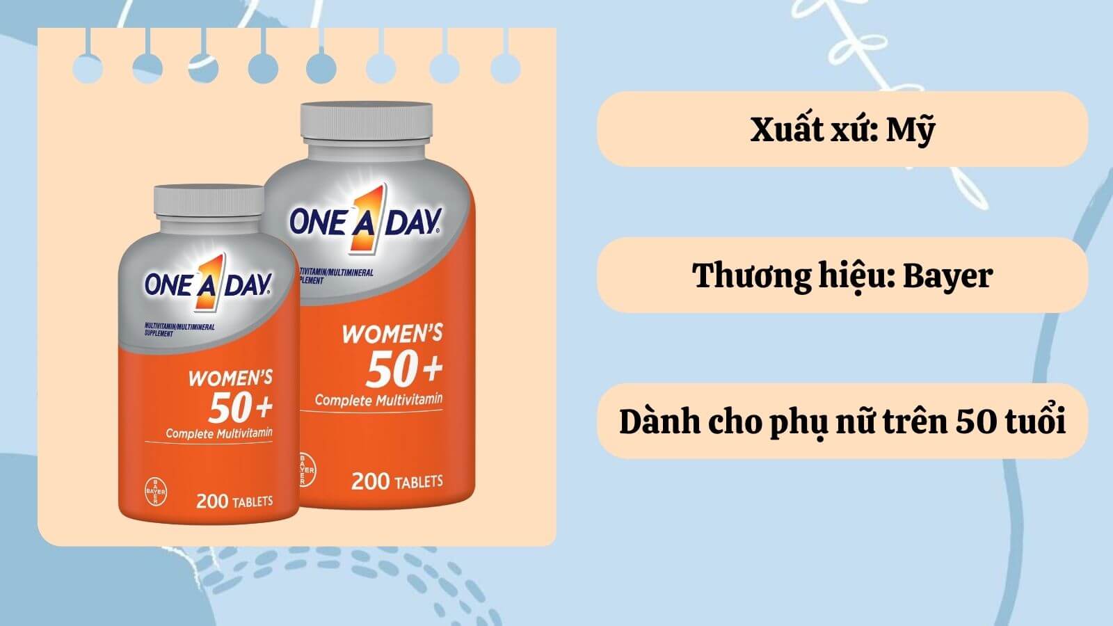 Những ưu điểm nổi bật của One A Day Women’s 50+