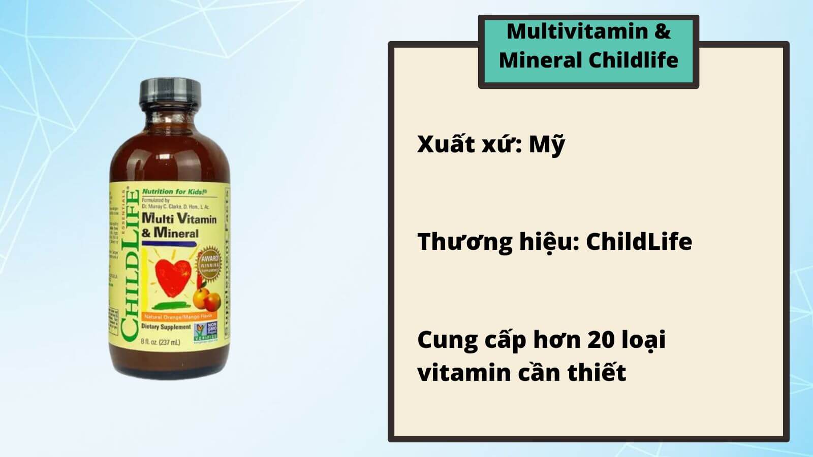 Sản phẩm bổ trợ có hương vị trái cây thiên nhiên