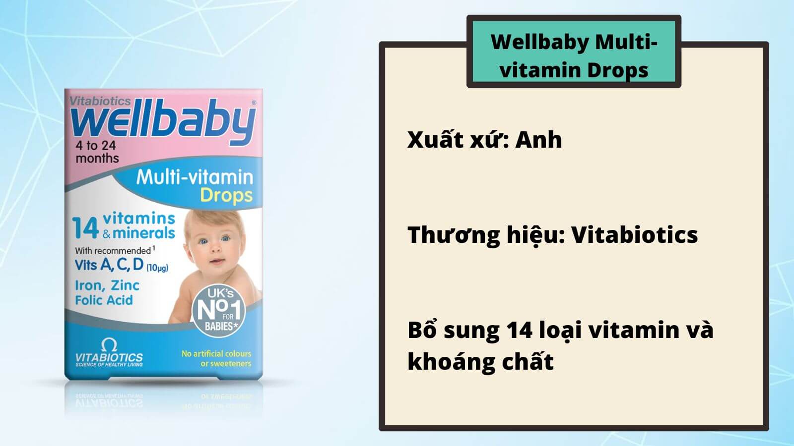 Dung dịch hỗ trợ bé ăn ngon hơn - Wellbaby Multi-vitamin Drops