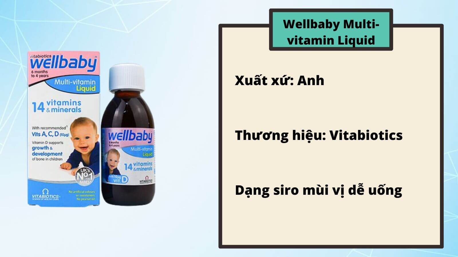 Siro ăn ngon Wellbaby Multi-vitamin Liquid