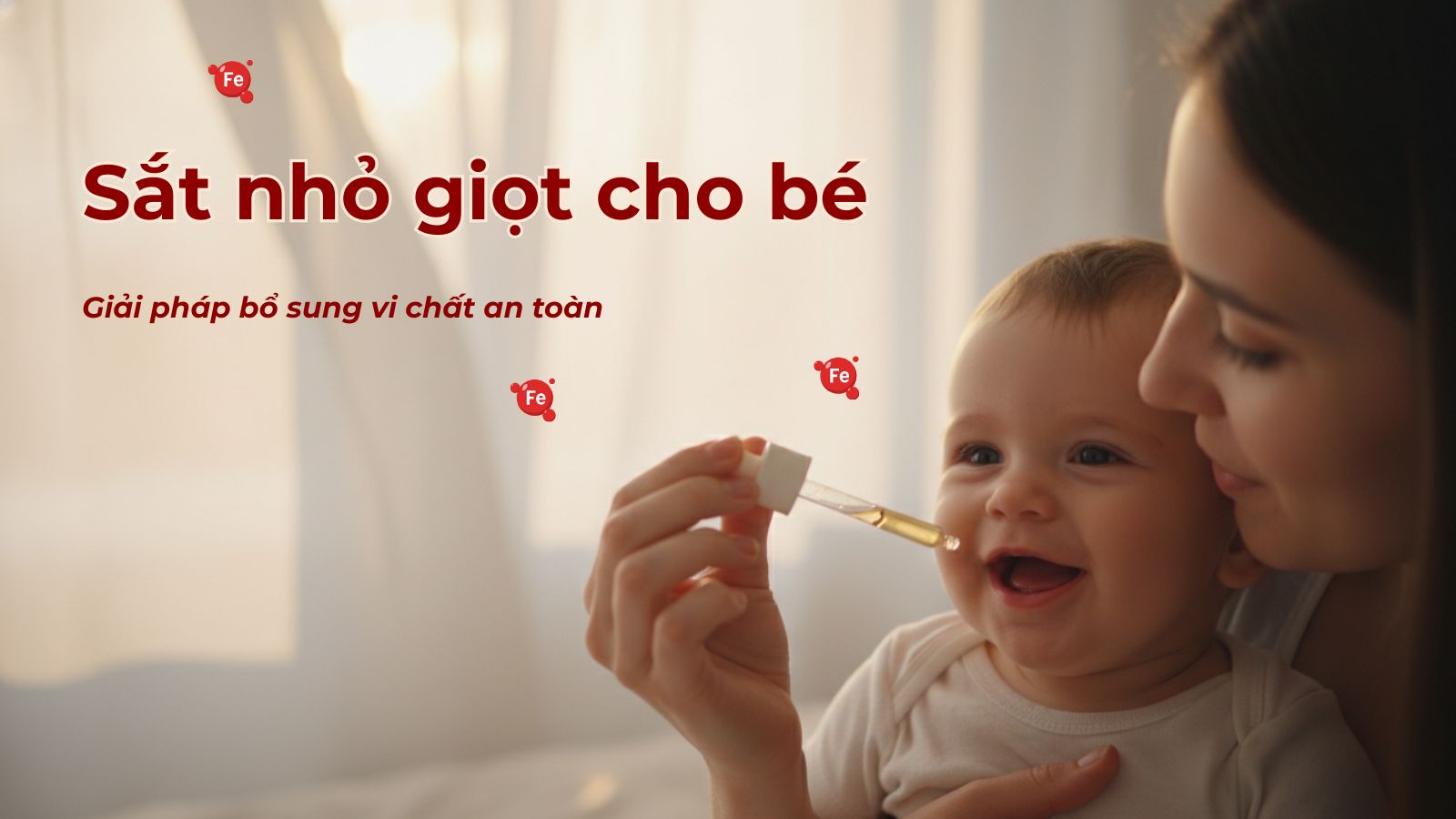 Mẹ chỉ nên dùng sắt nhỏ giọt cho bé trong các trường hợp cần thiết