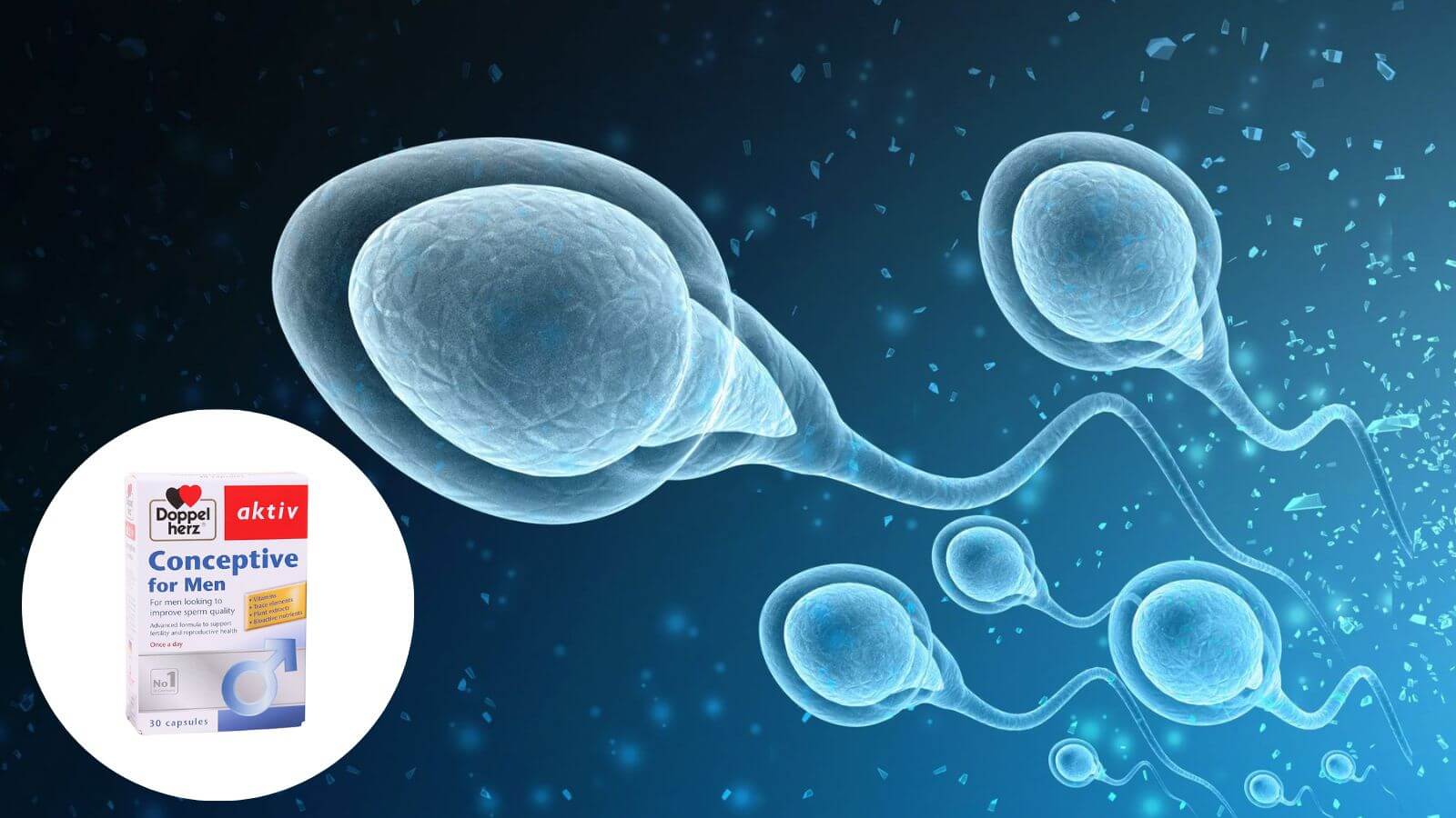 Thực phẩm chức năng Conceptive Men giúp hỗ trợ cải thiện tinh trùng yếu