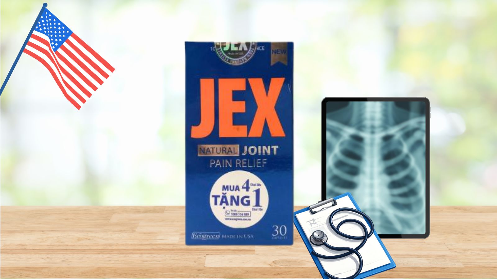 Jex hỗ trợ giảm đau v&agrave; bảo vệ khớp hiệu quả