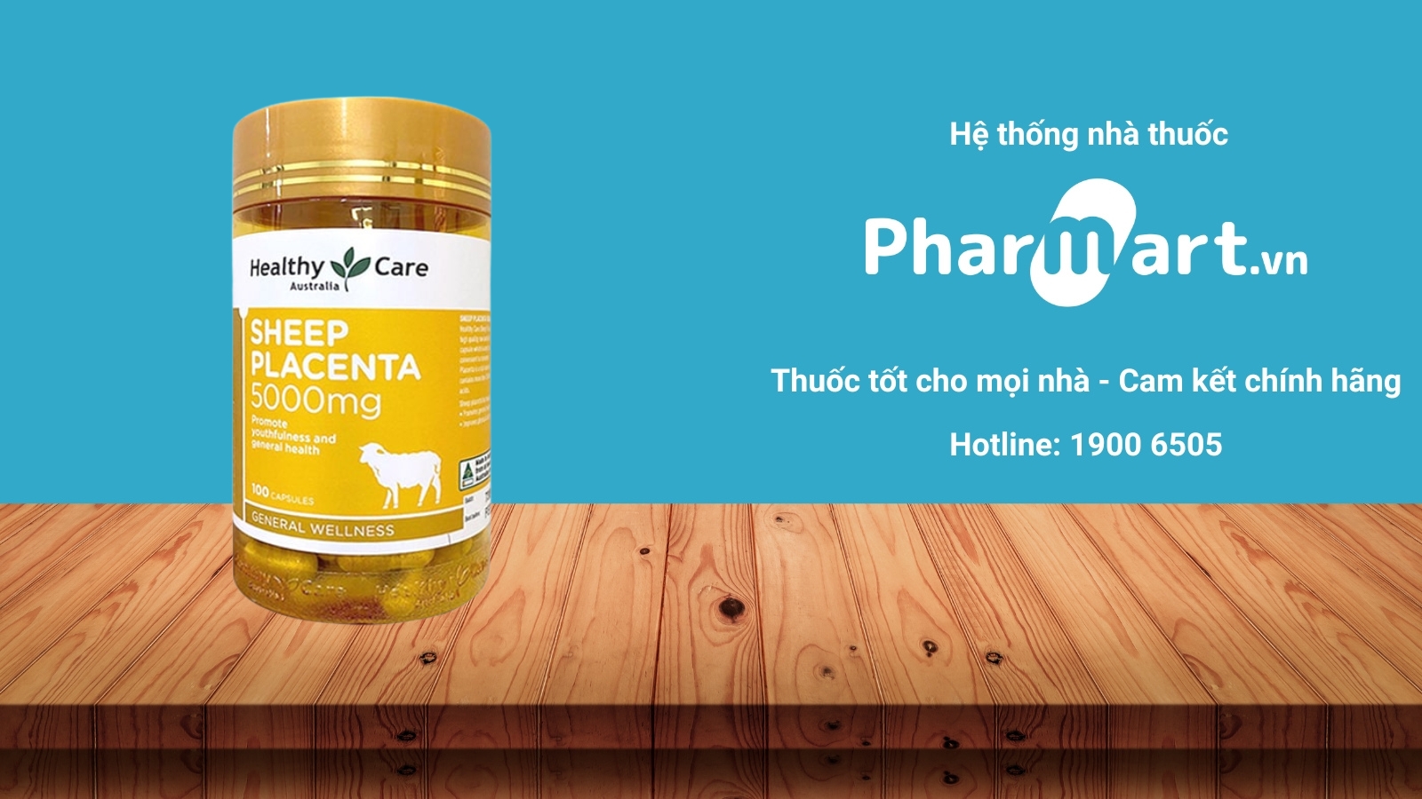 Viên uống nhau thai cừu Healthy Care Sheep Placenta