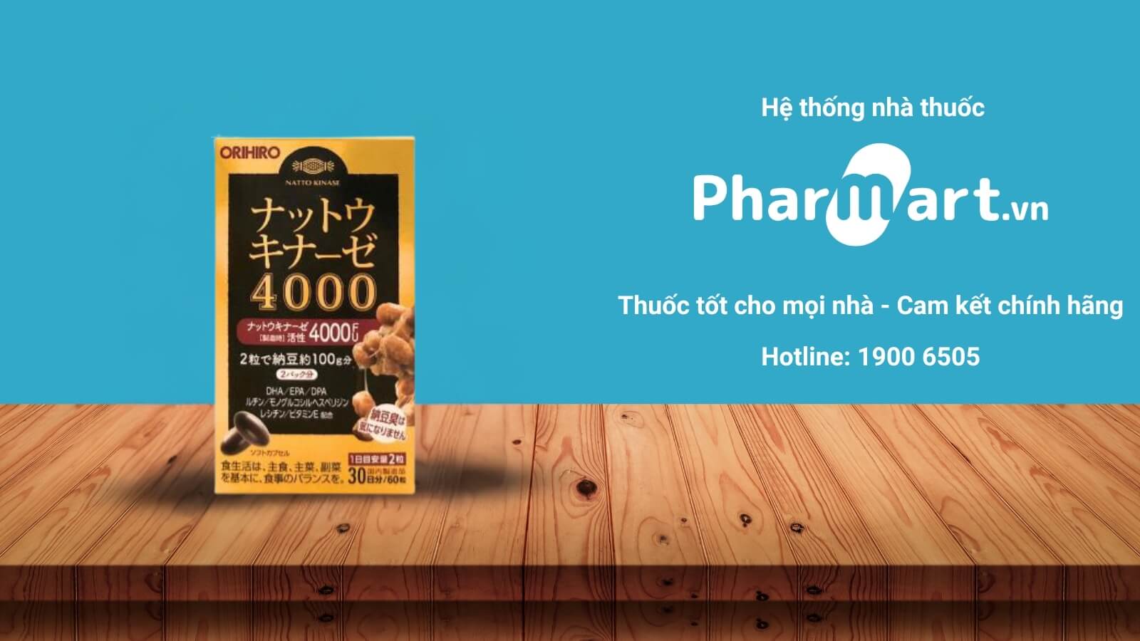 Nattokinase Orihiro 4000FU - Thuốc nattoenzym của Nhật