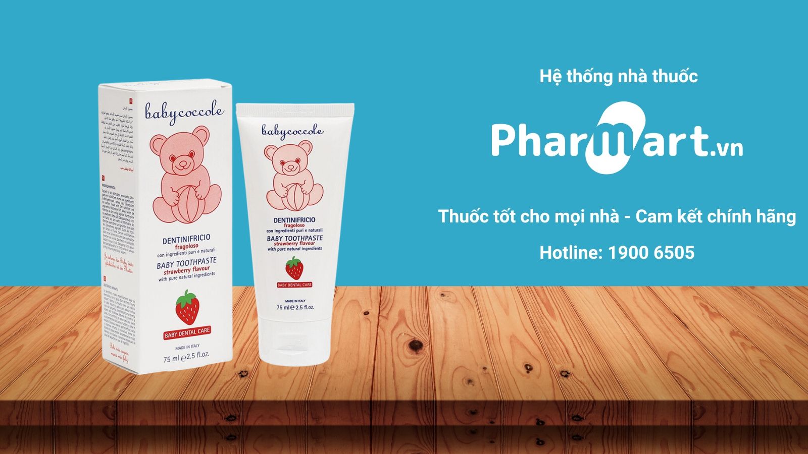 Kem đánh răng Babycoccole với thiết kế đáng yêu và an toàn cho bé