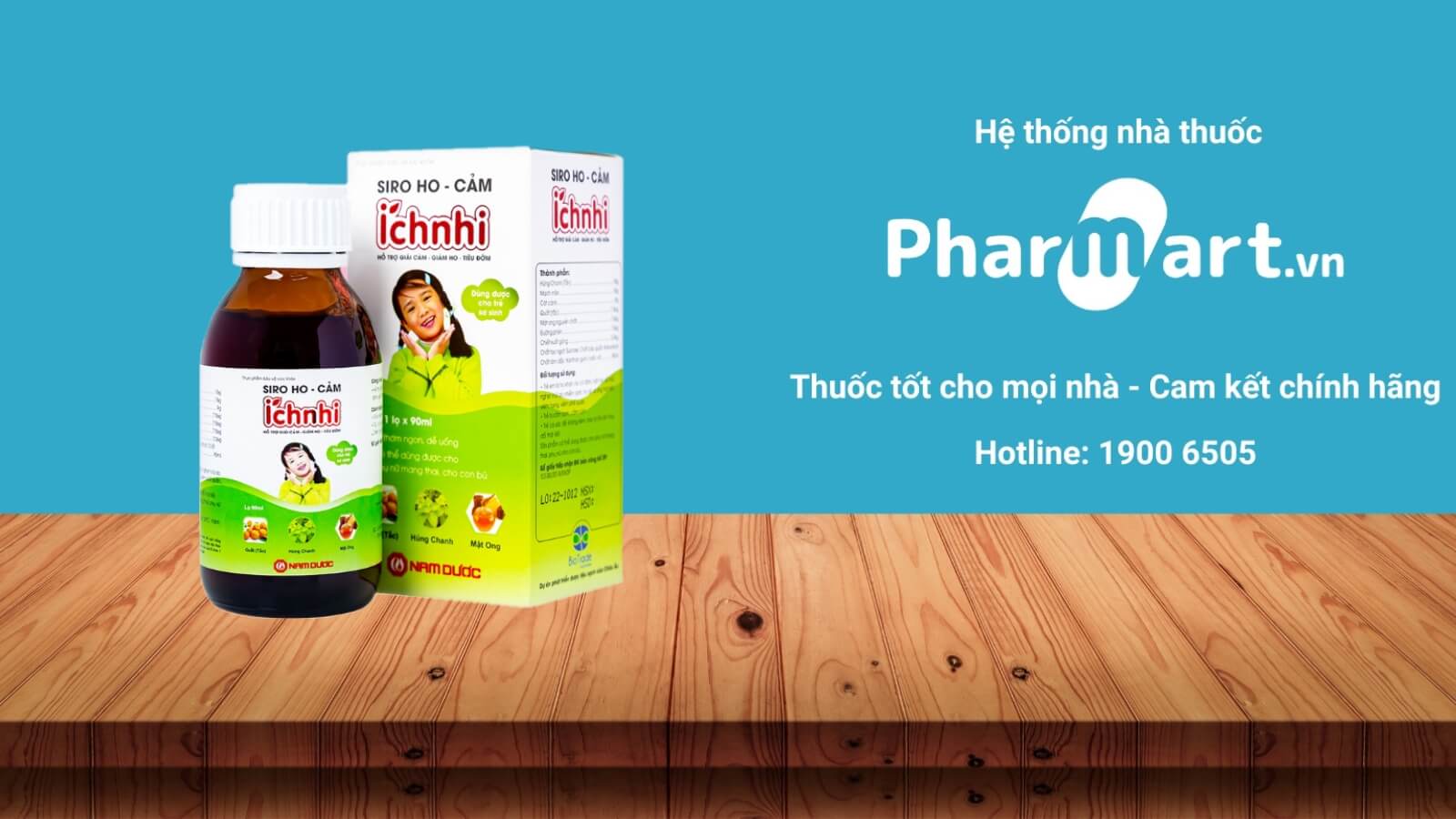 Siro ho húng chanh cho bé: Siro ho - cảm Ích Nhi