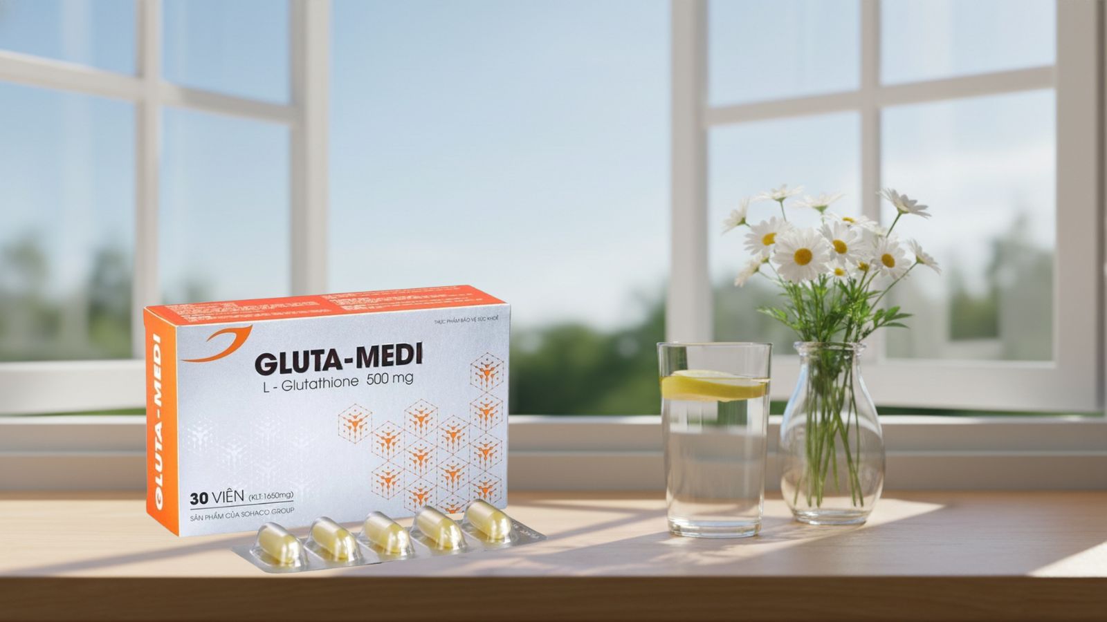Gluta Medi 500mg đẩy nhanh quá trình thải độc tố tại gan